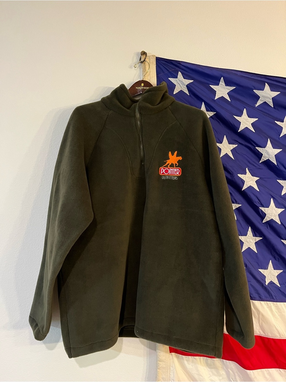 Men's Olive Green Performance Fleece Pullover
